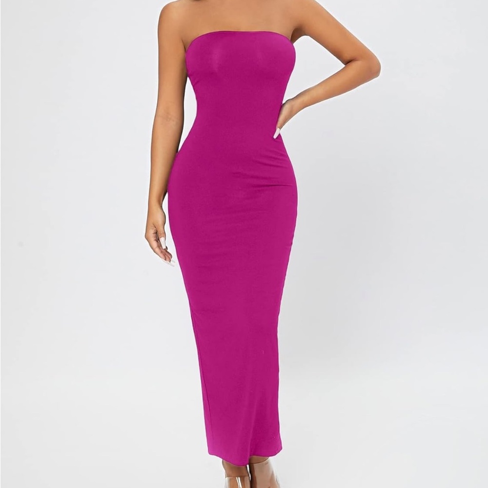 Strapless Long Bodycon Tube Dress